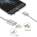 Produktbild Magnet Ladekabel, Hizek 1M 2 in 1 Lightning und Micro USB in ein Adapter Nylon Kabel High Speed für iPhone 7 7Plus iPad ,Samsung, Sony, Xiaomi, LG, HTC -- Silber