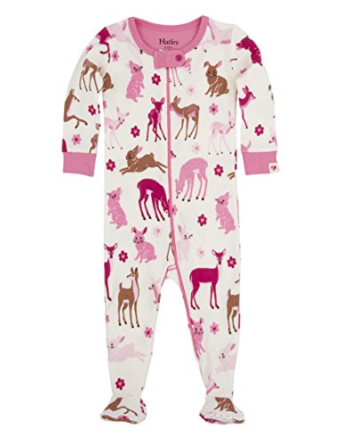 Hatley Baby Girls 0-24m Footed Coverall Footies, Deers and Bunnies, 3-6 Months