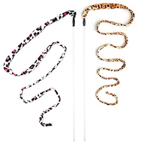 CAT DANCER Jungle Cat Wand 2 Pack, Multi Color (305)