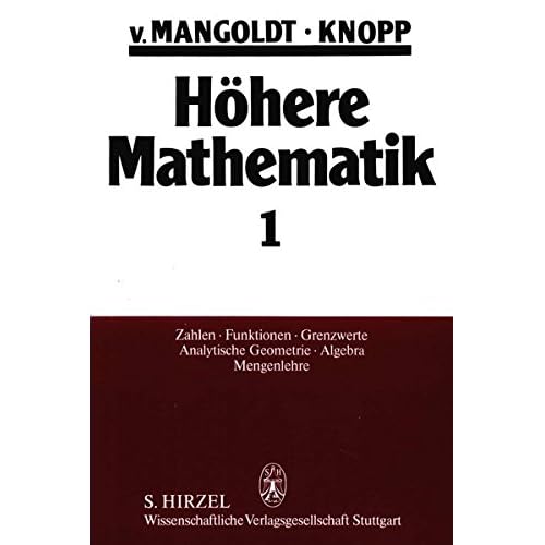 [PDF] Download Höhere Mathematik, 4 Bde., Bd.1, Zahlen, Funktionen, Grenzwerte, Analytische Geometrie, Algebra, Mengenlehre Kostenlos