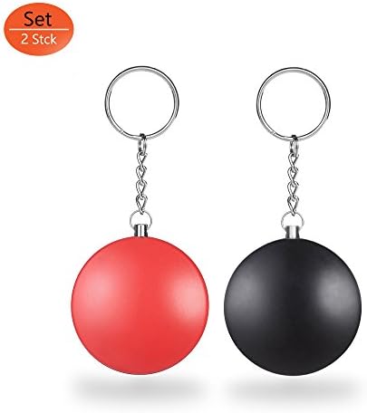 Xerﬁra Personal Alarm, Pocket Alarm, Keychain with 130db Alarm, Self-Protection for Woman and Children, Alarm Keychain, Set of 2, Safety for your Family, in Black, Red
