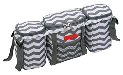 Miracle Products Buggy Organiser (Chevron Grey/White)