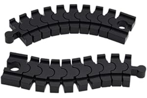 GXGM 2 Stück Track Connectors,Flexschiene 14.2 * 4 * 1.2Cm, Kurve Bis 90° Für Holzeisenbahnen, Flexible Schiene Kompatibel Mit Brio, Eichhorn, Ikea Lillabo, Schienenverbinder