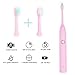 Produktbild Alitoo Elektrische Zahnbürste,Schallzahnbürste mit Schalltechnologie 5 Reinigungs-Modi,2 Minuten Timer,2 Aufsteckbürsten Wasserdicht Wiederaufladbar Toothbrush für Kinder Erwachsene(Rosa)