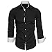 Produktbild ESAILQ Herren Herbst Lässig Formell Fest Schlank Geschnitten Langarm Dress Shirt Top Bluse(X-Large,Grau)