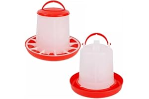 Easy Media mangiatoia da 3 Kg + abbeveratoio da 3 L per pollame distributore automatico mangime acqua per pulcini polli