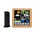Produktbild Altsommer Funk Wetterstation für zu Hause, Digital Indoor Outdoor Thermometer, Fernsensor, Farbanzeige, Barometer Temperatur Alarme, Luftfeuchtigkeit Monitor, Wecker und Mondphase (Gelb)