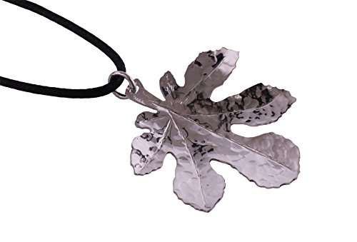 Arfasatti Solid Sterling Silver 925 Fig Leaf Pendant Handmade in Italy
