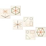 Geoplanos 6 pcs. 15 cm. transparente. Con actividades