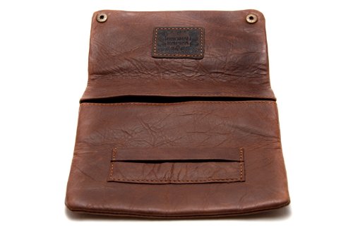 Blague à tabac cuir souple», «marron-tP3 en cuir véritable