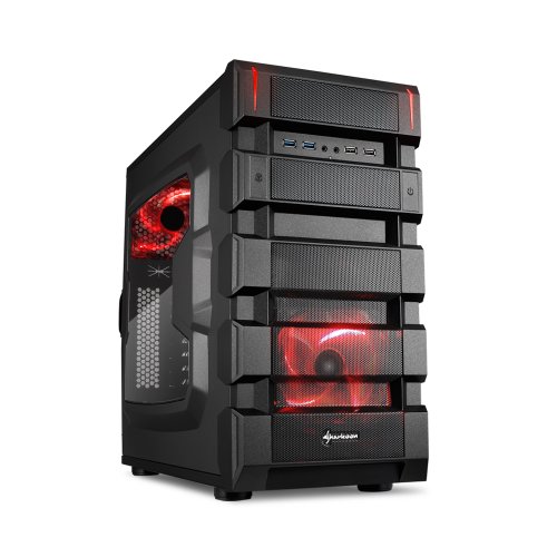 Preisvergleich Produktbild Sharkoon BD28 MIDI ATX Tower PC-Gehäuse rot
