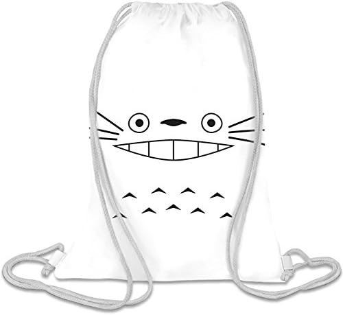 Totoro Face Custom Printed Personalised Drawstring Sack Bag