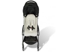 FUN*DAS BCN Fundas BCN ® - Colchoneta para silla de paseo con cubre arneses Babyzen Yoyo® - Algodón extrasuave (Biarritz)