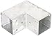 Produktbild Pfostenverbinder Eckbeschlag ORIGINAL Plus CUBIC Beschlag 7x7 cm verzinkt