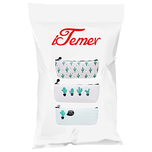 iTemer lindo patr n de cactus con cremallera caja de l piz bolsa de almacenamiento billetera adecuada para estudiantes de la escuela para utilizar 3 piezas reviews iTemer lindo patr n de cactus con cremallera caja de l piz bolsa de almacenamiento billetera adecuada para estudiantes de la escuela para utilizar 3 piezas