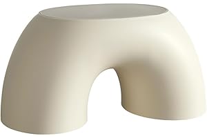 BAITANG Ringförmig Toilettenhocker Erwachsene Tragbar rutschfest Langlebig Kackhocker Für Das Badezimmer Klohocker Wohnbereich Couchtisch Fußhocker(Weiß)