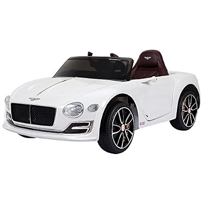 Homcom Véhicule électrique Enfants 2 Moteurs 108L x 60l x 43H cm télécommande Effets sonores + Lumineux Blanc Bentley