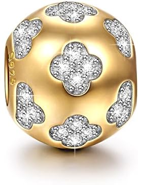 NinaQueen Glucksklee Damen-Charm 925 Sterling Silver Bead