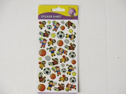 Purple peach sticker sheet - sports (football basketball tennis golf)