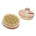 Monkeybrother Natural Wood Back Scrub Massage Tool Shower Brush with Detachable Long Handle for Spa Body Bath