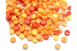 Hobby Island Mosaics - Craft Mosaic Tiles - 8mm - Darling Dotz - Orange Zest - 150pcs