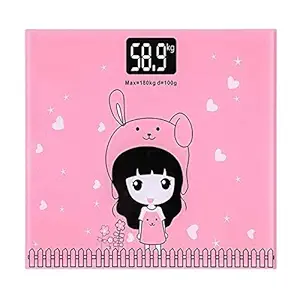Whixant LCD Display Digital Personal Bathroom Health Body Weight Weighing Scales For Body Weight, Weight Scale Digital For Human Body Thick Tempered Glass