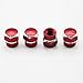 Produktbild DSYCAR Stilvolle Hexagonal Achat Ventilkappen Bike Motorrad Auto Reifen Rad Ventilschaft Staubkappen für Auto styling Dekoration - 4 Teile/los (Rot)