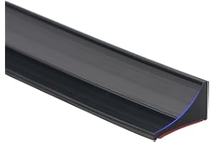 JJOKKO Striscia in silicone impermeabile per cucina e bagno, nastro sigillante impermeabile, striscia doccia water-stop, morbido, silicone, adatta per bagno, angolo cucina, intorno al lavandino (205 cm,Nero)