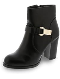 Buffalo - Botas de Piel para mujer negro negro