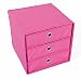 Produktbild Faltbox WILLY Aufbewahrungs-Box mit 3 Schubladen, verschiedene Farben, Farbe:Pink