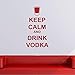 Produktbild Ponana Wohnzimmer Küche Dekoration Wandkunst Aufkleber Zitate Halten Sie Ruhe Und Trinken Wodka Vinyl Wandtattoos 42X88 Cm