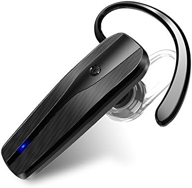 Bluetooth Headset, Rapidtronic Hand Free Voice Prompt Wireless Earpiece Noise Reduction Earbuds with Mic Crystal Clear Sound for Business/Trukers/Driver Pair with Android Iphone-Black