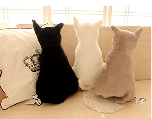 Kenmont Süße Katze Form Kissen Weichem Plüsch kissenpolster Sofa Baumwolle Plüschtiere für Haus Dekoration Entspannen Sie sich und Kinder Mädchen Geschenke - 5