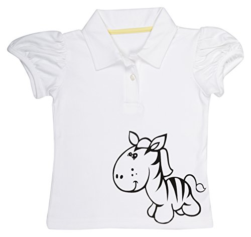 LIL ME Girls Cotton Polo (LM1171-2-3 Years, White, 2-3 Years) RS.411 (59.00% Off) - Amazon