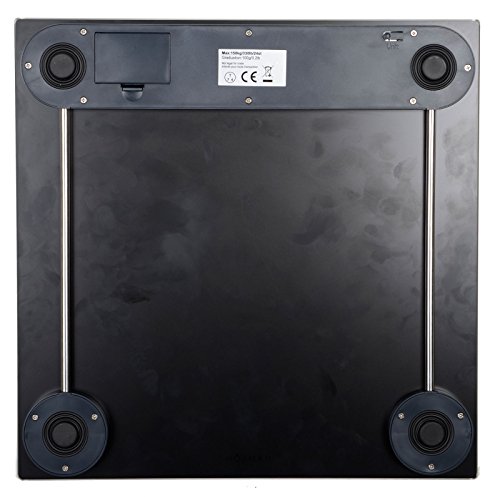 Hanson HX6000 Slim Personenwaage, elektronisch, Glas, Schwarz - 3