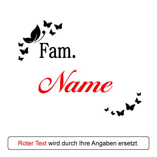 Schiefertafel Türschild Schieferplatte inkl. Gravur Motiv Schmetterlinge - 3