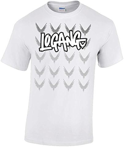 MAV009 Childrens Kids Logang T Shirt Jake Paul Logan Logang JP Youtuber Maverick Team Various Colours (White, 12-13 Year)