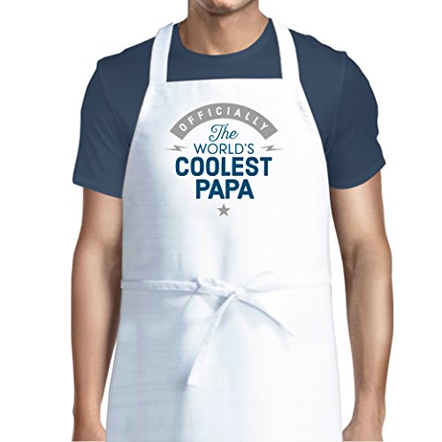 Papa Apron, Papa Cooking Gift, ‘World’s Coolest Papa’, Personalized Papa Gift, Cooking Apron for Men, Birthday Gift for Papa!