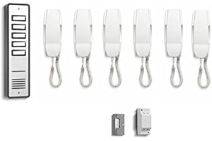 DIGITECK BS06 Bell 906 6 Way Audio Door Entry INTERCOM System with Lock/Door Release - Surface