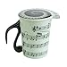 Produktbild Keramik Becher Musiker Kaffee Milch Tasse mit Deckel Notensysteme Noten für Piano Lied, keramik, Style B