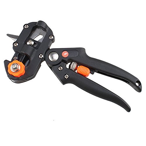 Veredelungsschere Gartenschere-AGPtek Professionelle Cutting Tool Astschere Rebschere Baumschere Blumenschere Holzschere hochbeanspruchbares Handwerkzeug für Ihre Gartenarbeit – Pfropfen Pruner mit 2 Ersatzmesser Pfropfen Band - 3