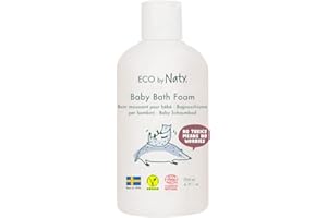 ‎ECO BY NATY Eco by Naty, Baby Badeschaum, Ökologische pflanzliche Inhaltsstoffe mit 0% Parfüm, Hypoallergen und dermatologisch getestet, 200 ml Flasche