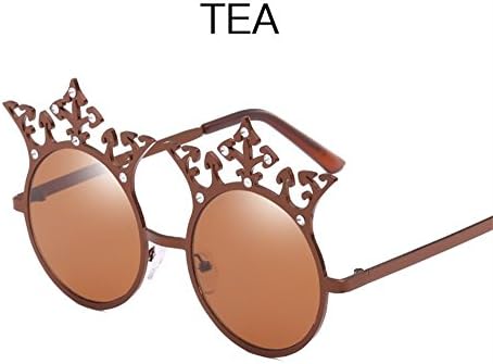 WHLDK Stylish Sunglasses Round Sunglasses Retro Decor The Dumb Box Tea-Coffee. Sunglasses