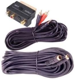 Xxion Value GOLD 10 Metre TV Out KIT for PC/Laptop/Mac to SCART/S-VHS/S-VIDEO Audio Lead Video Set with Adaptor. Complete Audio and Video Connection Solution.