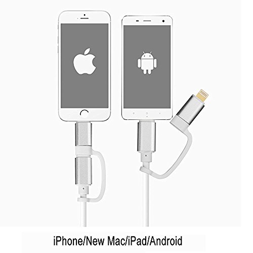 Eximtrade 2in1 HDMI Kabel MHL Lightning Micro USB 1080P Steckverbinder Konverter Adapter 2 Meter für Apple iPhone 5/5s/6/6s/6 Plus/6s plus/7/7 Plus, Samsung Galaxy S4/S5/S6/S6 Edge/S6 Edge Plus/S7 Edge/Note 3/Note 4/Note 5, HTC One, Motorola, Sony Xperia, andere Android Smartphones - 2