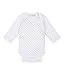 Sense Organics Unisex Baby yvon Long Sleeve Starred Bodysuit, White, 0-3 Months