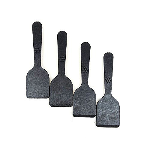 Viva-Haushaltswaren – 8 Raclette-Schaber / Schieber / Spachtel aus hochwertigem Kunststoff in schwarz (spülmaschinenfest!) - 3
