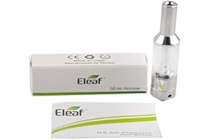 Eleaf GS Air Atomiser 1.5 Ohm: Precision Engineering for Flavorful Clouds and Smooth Draws Every Time (Silver) 510 Thread Eleaf E Cigarettes Vape Tank No Nicotine