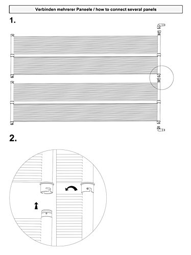 2x Solarmatte 600 x 70cm für Pool Solar Solarabsorber Solarheizung Poolheizung Doppelpack 49128 - 5