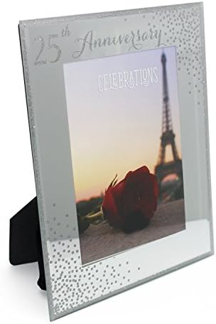 25th Silver Wedding Anniversary Large 8 x 10 Photo Frame New Boxed